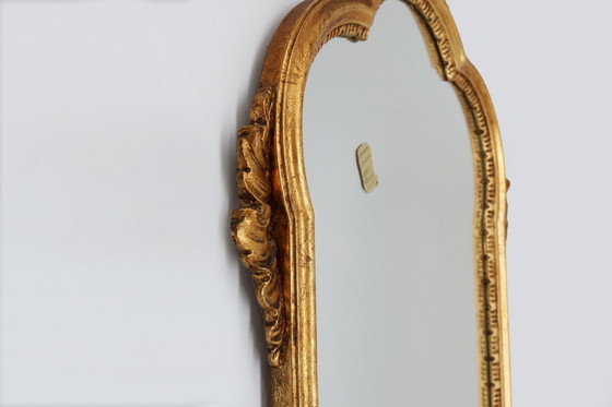 Image 1 of Miroir doré de style baroque du milieu du siècle, France, années 1950