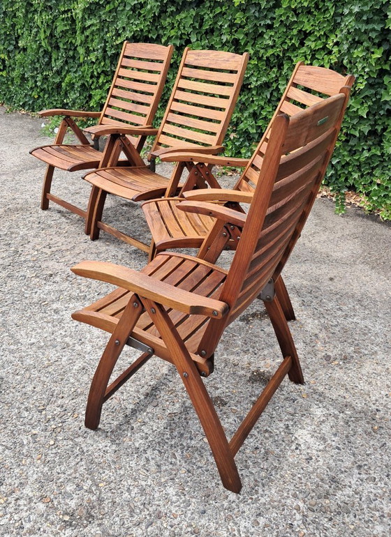 Image 1 of 4 Royal Botania Teak stand-up chairs, folding