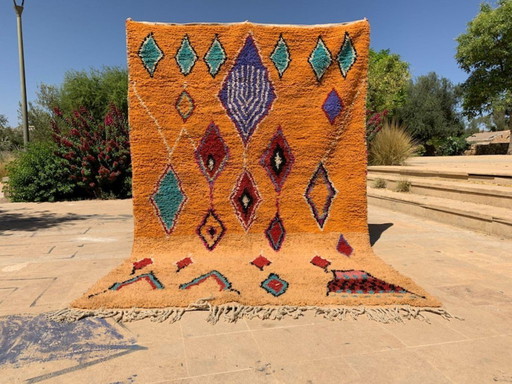 Alfombra marroquí hecha a mano de 200 cm x 300 cm.