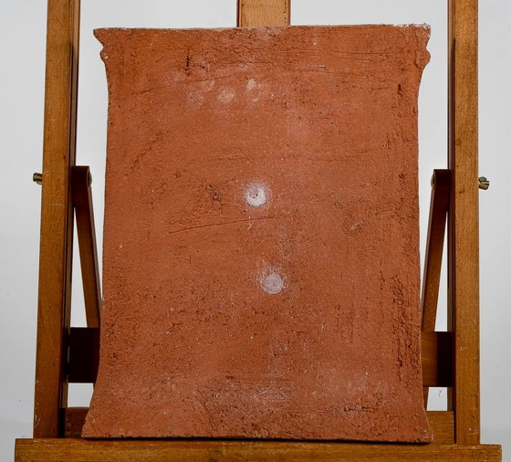 Terracotta Plaque depicting Sacred Scene: Madonna and Child - Handcrafted, Wall decoration, Brown, Renaissance (photo 6 of 6)