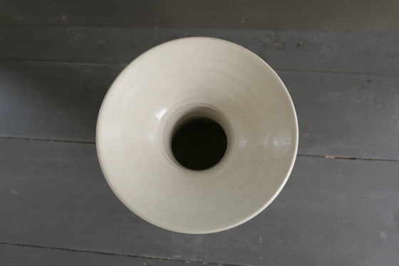 Image 1 of Vintage set of 3 heavy earthenware vases