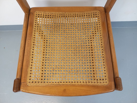 Image 1 of Vintage sled chair in beechwood and cane from the 70s and 80s