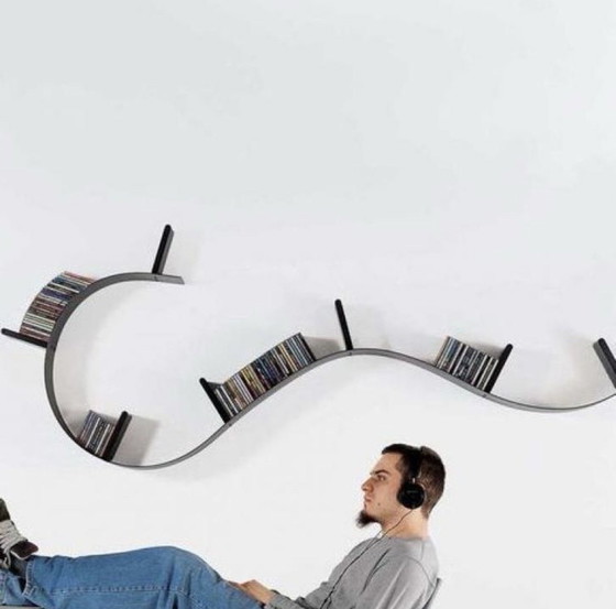 Image 1 of Kartell Bookworm wall shelf purple/blue