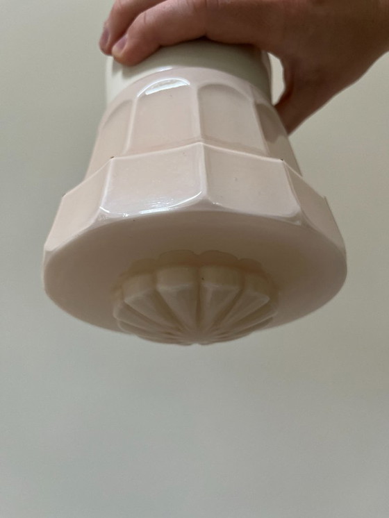 Image 1 of Lichtroze Art Deco vintage plafondlamp van Thabur