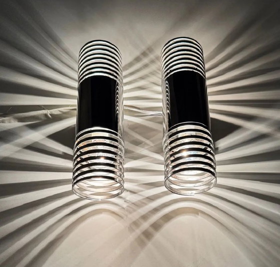 Applique Vintage • Spirales • DLG Andréa Lazzari • Space Age • 1970 – Appliques murales, Chrome (photo 2 of 6)