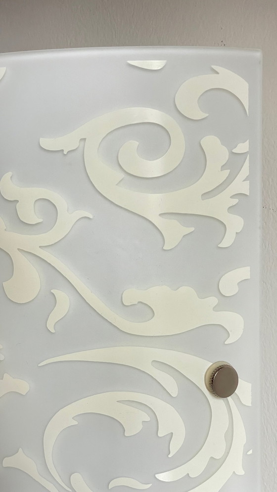 Image 1 of Polished and Silk-screened Glass Wall Lamp by Eglo
