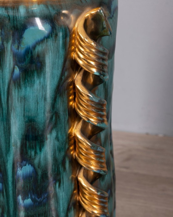 Grande vaso in ceramica decorato, stile vintage anni '50, design italiano. – Vasi (photo 11 of 12)