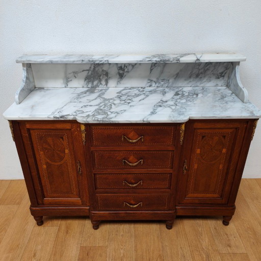 Vintage antique dresser chest of drawers bathroom furniture with marble top
