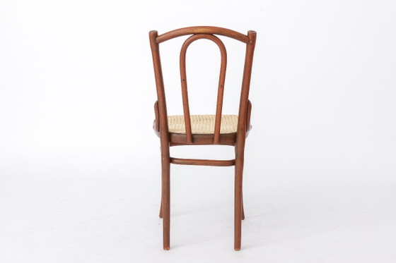 Sedia antica in legno curvato nello stile di Thonet n. 56 | Sedia da bistrot austriaca in rattan | Anni '30 (photo 7 of 11)