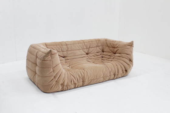 Image 1 of Togo Medium sofa by Michel Ducaroy for Ligne Roset Alcantara
