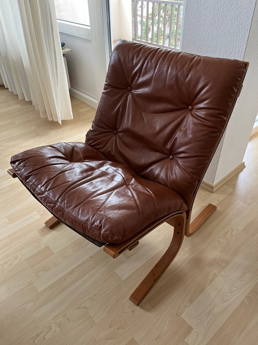 Vintage Westnofa Siesta Chair by Ingmar Relling – Norwegian Design Classic – fauteuils, Wood, Leather