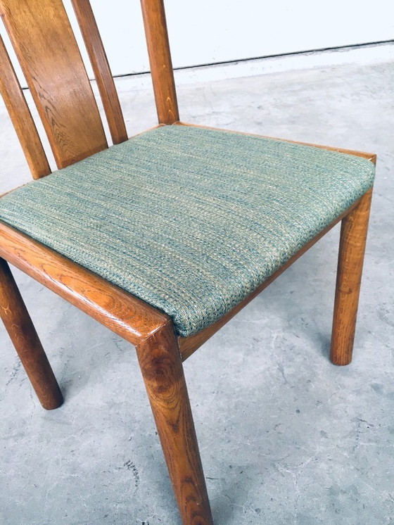 Image 1 of Set van 6 eetkamerstoelen in eikenhout, Duits design uit de jaren 70