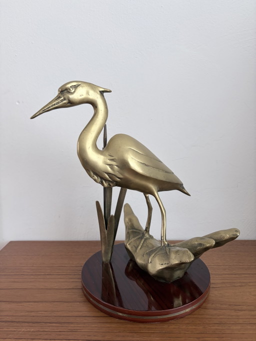 Estatua de garza de bronce – decoratieve objecten, Brass (photo 2 of 11)