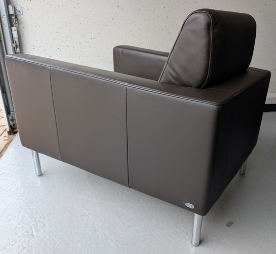 Image 1 of 2x De Sede DS-4 Design-Sessel, dunkelbraunes Leder
