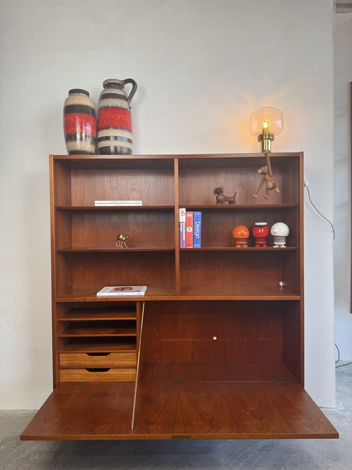 Hundevad & Co Bibliothèque en teck avec armoire à abattant - Danish Functional Design