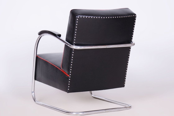 Paar gerestaureerde Bauhaus Fn21 fauteuils, van Mücke-Melder, leer, Tsjechisch, jaren dertig – Leather (photo 10 of 16)