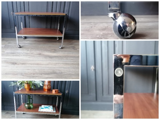 Image 1 of 70s Trolley/Side Table/Serving Trolley Style Wilhelm Renz