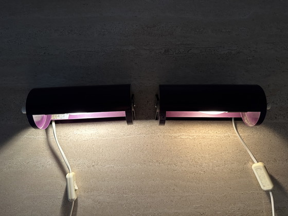 Image 1 of Set van 2 Ikea Wandlampen Paars Vintage 70s Lod V413