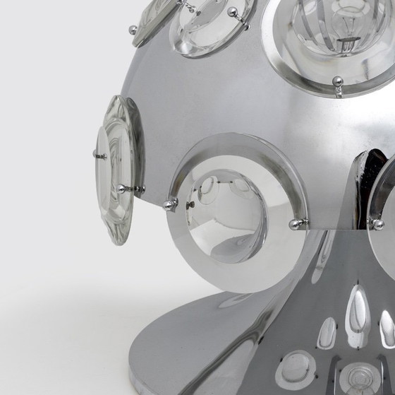 Image 1 of Oscar Torlasco for Stilkronen Italian Rare Big Table Lamp, 1970s