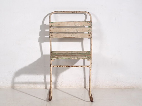 Antique white garden chairs (c.1920). Set of 2 pieces #35 – Iron (photo 33 of 40)