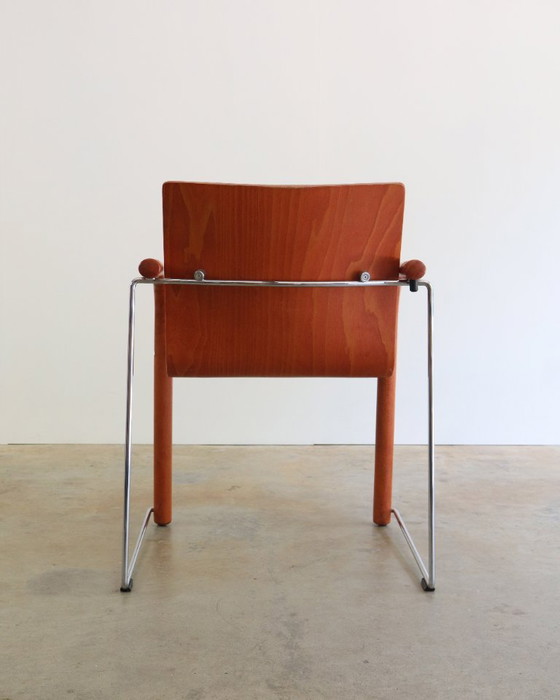 6x Chaises Thonet S320 Design Schneider & Böhme – Chaises de salle à manger, Metal, Wood, Modern (photo 5 of 16)