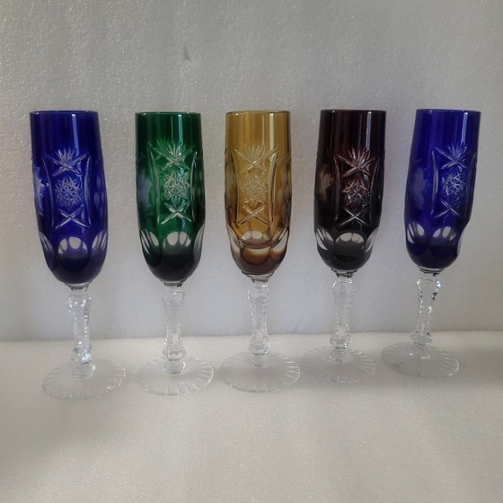 Image 1 of 5 flûte da champagne in cristallo Roemer, colorate