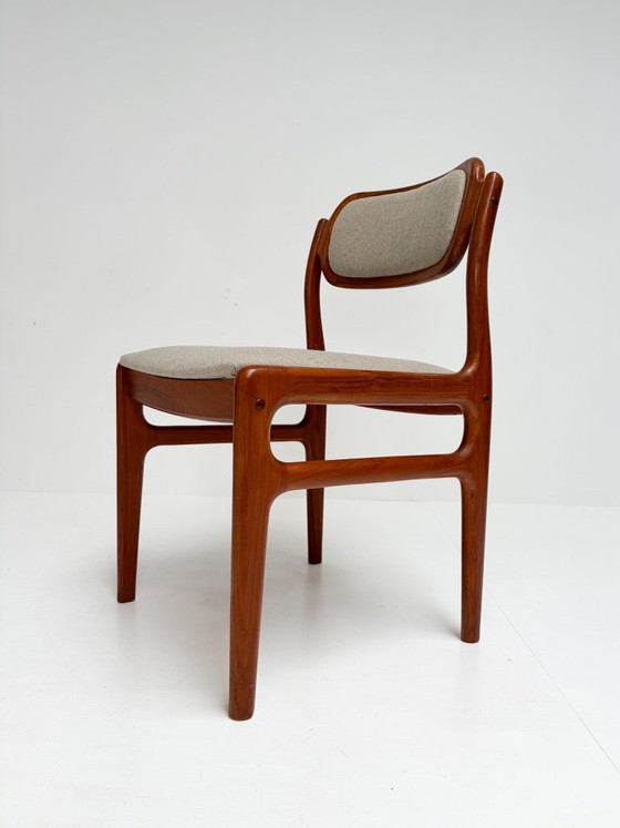 Set di 6 sedie di design danesi di Johannes Andersen per Uldum, anni '60 – Sedie da pranzo, Tessile (photo 8 of 22)