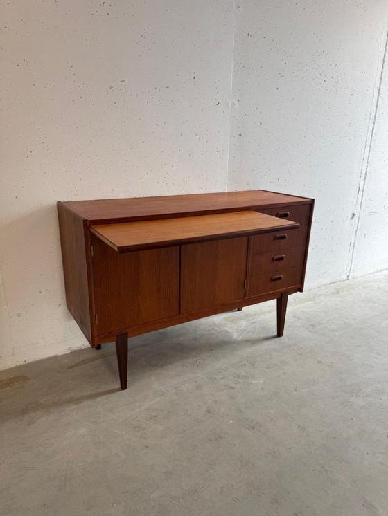Image 1 of Buffet et bureau en teck style années 60, vintage années 1960