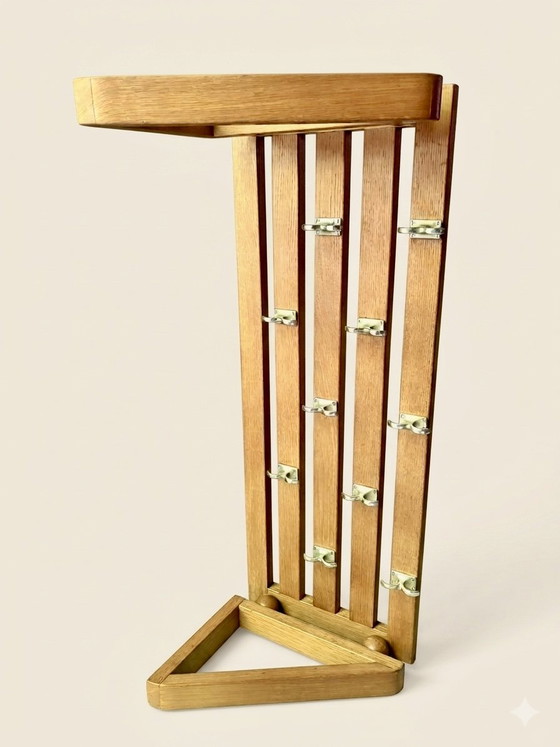Image 1 of Midcentury modern houten wand kapstok 