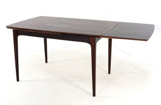 Image 1 of Rosewood rectangular extendable dining table 'Goes' vintage