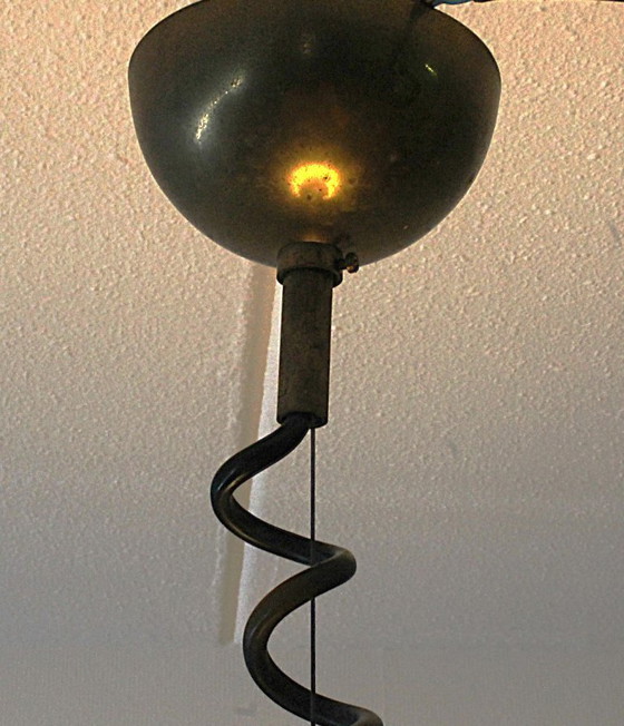 Image 1 of Lampada a sospensione Cosack in vetro di Murano color ambra