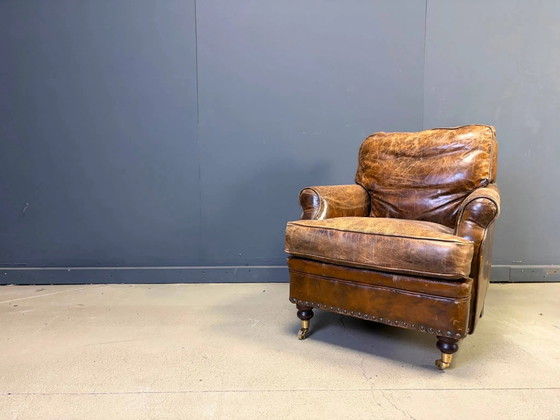 Fauteuil club en cuir style années 50 – Leather, Mid Century Modern (photo 6 of 13)
