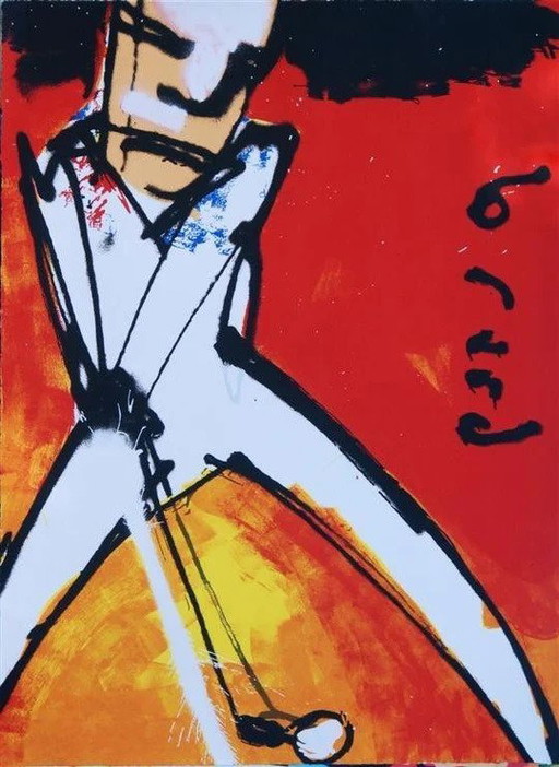 Herman Brood ---De Golfer (Op Canvas)