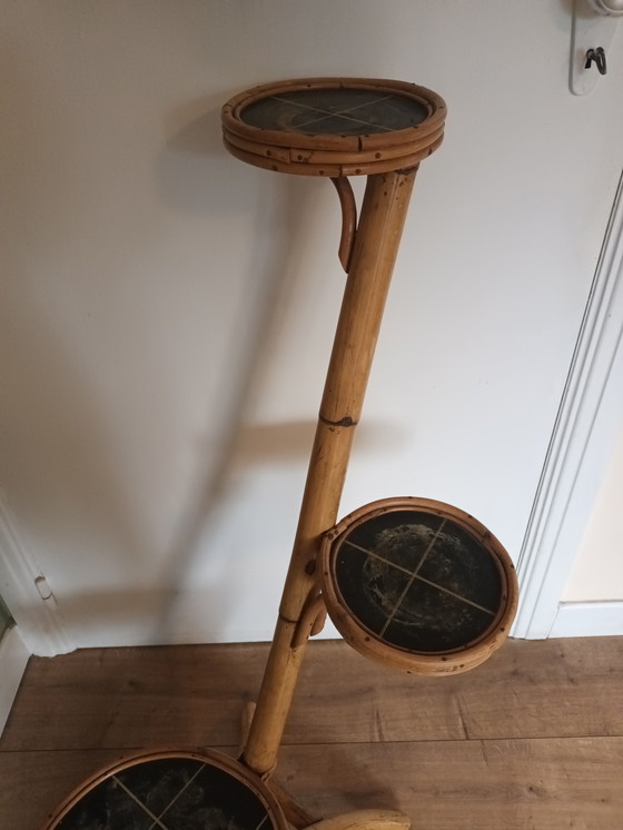 Image 1 of Tavolo da giardino in bambù di metà secolo