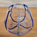 Vaso vintage in vetro di Murano soffiato a mano, trasparente/blu cobalto