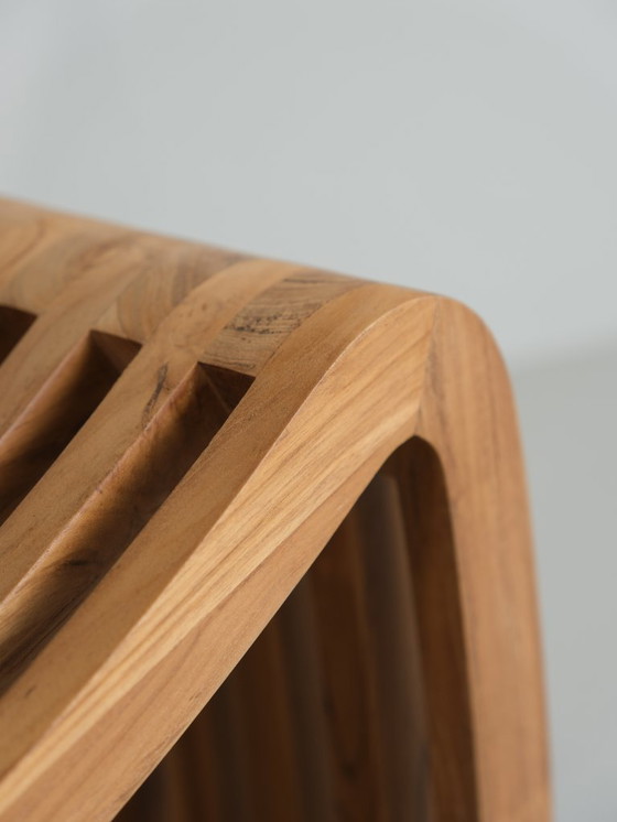 Image 1 of Aven kruk van massief teak