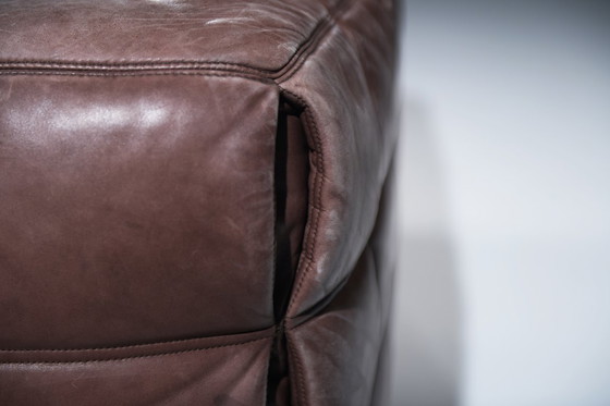 Image 1 of Divano Kashima in pelle vintage del 1982 di Michel Ducaroy per Ligne Roset Francia