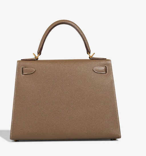 Sac HERMES Kelly 28 en Cuir Étoupe - 103229