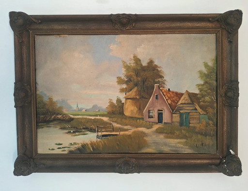 Quiet Village – schilderijen tekeningen, Canvas (photo 2 of 5)