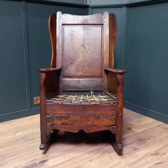 Image 1 of Rocking chair, Lambing rocking chair, Oak shepherd's chair