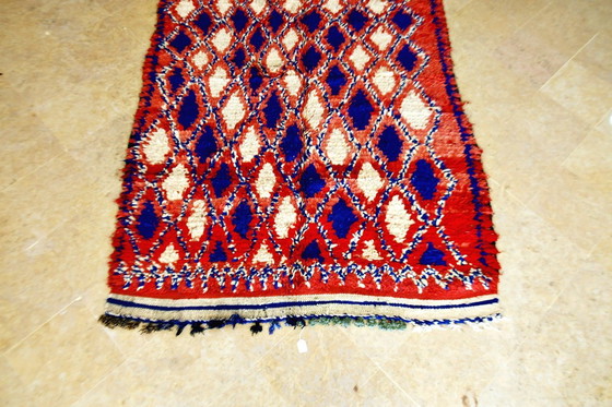 Image 1 of Red & Blue Vintage Boujaad Rug – 223 x 145 cm