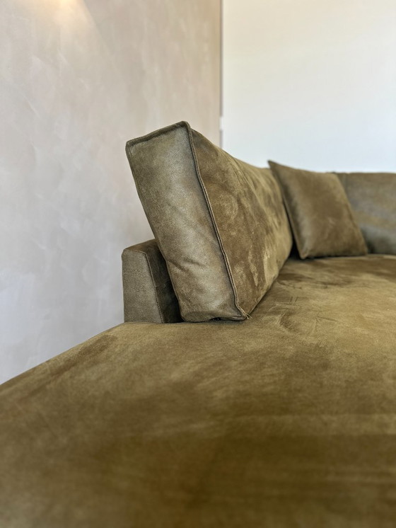 Image 1 of Hoekbank olijfgroen 308x210cm