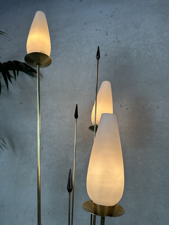 Image 1 of Lampada da terra vintage in ottone - Lunel