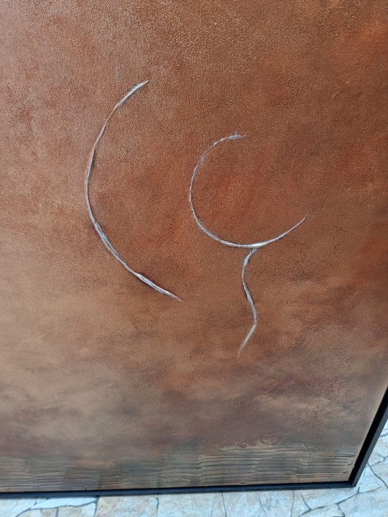 Image 1 of Frances Eckhardt - brons schilderij modern abstracte kunst 100x140 cm