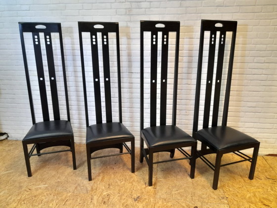 Image 1 of 4 Ingram highback chairs Charles Mackintosh