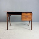 Vintage Deens ontwerp teak bureau