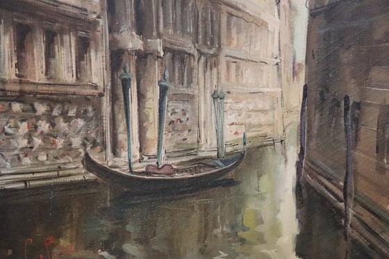 Image 1 of Venise, le Pont des Soupirs, huile sur toile, Italie, XXe siècle, signée C. Rizzi