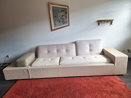 Modern Vitra Design Sofa - Cream 3-Seater with Character Knots