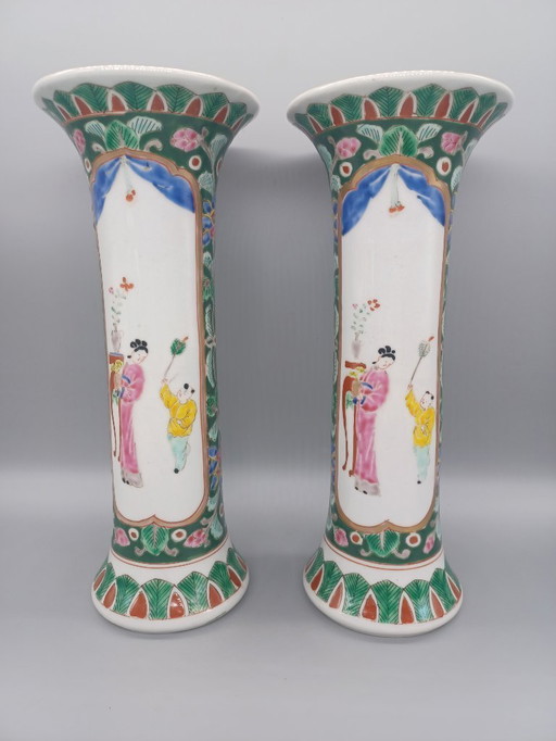 Ensemble de vases Asiatique en porcelaine 