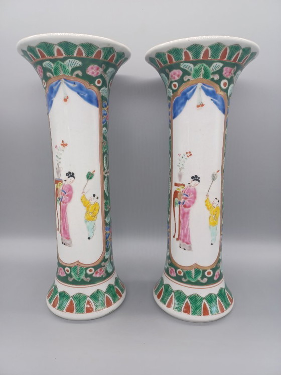 Image 1 of Ensemble de vases Asiatique en porcelaine 